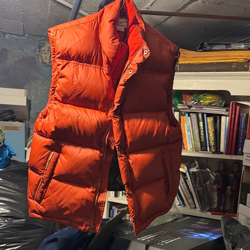 Penguin Men's Orange Puffer Vest